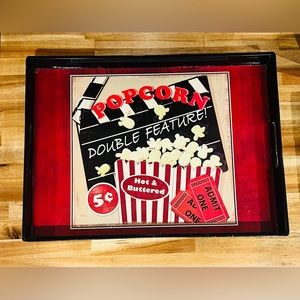 Vintage POPCORN Movie Tray, 18.5 x 13 x 1.75”